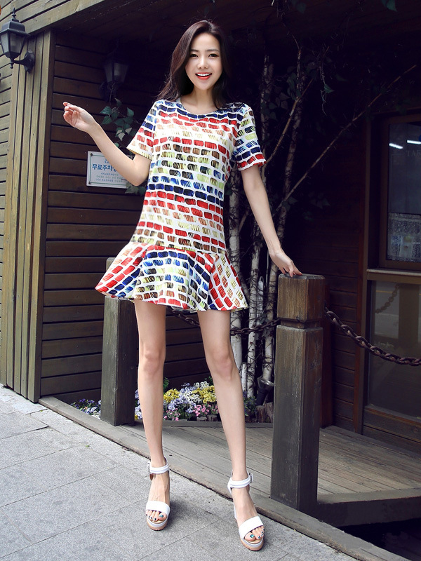 WD6108 Colourful Dress As Picture